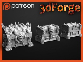 treasure chest props dungeons dragons tabletop 3d print model - Mito3D