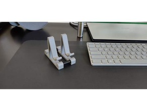simple yet stylish larger phone stand mobile 3d print model - Mito3D