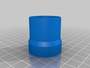 customizable cylinder adapter adaptor scad 3d print model - Mito3D