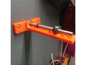 wall mounted spool holder bearings 3d printer accessories 608 bearing mmu2 mmu2s prusa i3 mk3s mk3 mount 3d print model - Mito3D