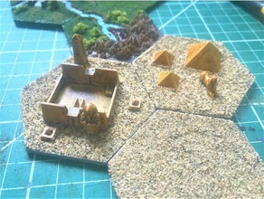 wargaming hex telhas poderosos impérios - mortos-vivos egyption túmulo de reis jogos 3d print model - Mito3D