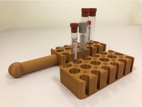 modische tube-rack Reagenzglas Rohr-Halter 3d print model - Mito3D