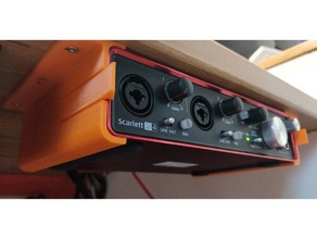 focusrite scarlett 2i4 2ª geração do suporte a música área de trabalho montagem 2i2 3d print model - Mito3D