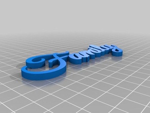 family keychains customized 3d print model - Mito3D