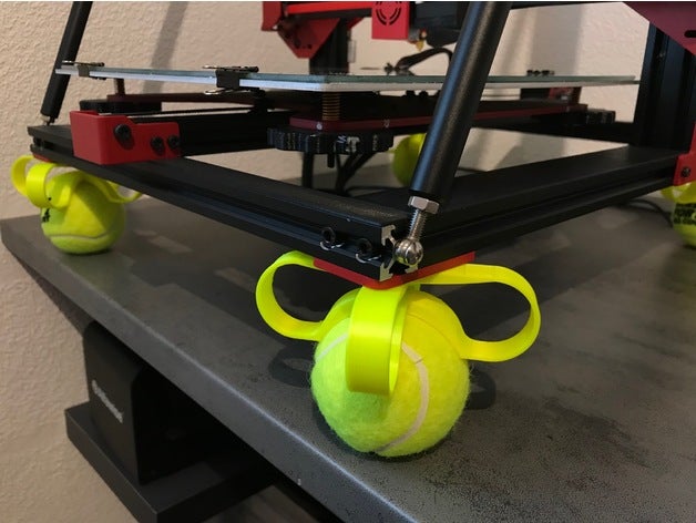 tennis amortisseur imprimante 3d L'imprimante de pièces l'accessoire alfawise u20 anti-vibrations la balle creality le vibrations 3D print model - Mito3D