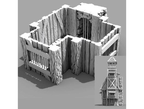 ciudad reloj del edificio de la muestra parte ahora disponible las estructuras edificios dungeons dragons frostgrave en miniatura miniaturas pathfinder rpg wargaming warhammer 3d print model - Mito3D