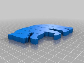 flexi orso La stampa 3d bendy nero flex flessibile 3d print model - Mito3D