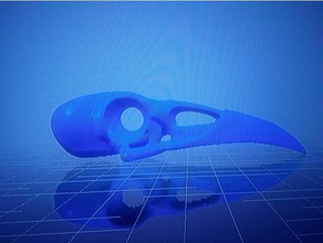 raven skull-Anhänger Mode Vogel goth keychain Schlüsselanhänger Anhänger Schädel 3d print model - Mito3D