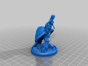 isabella - sea turtle mermaid dungeons dragons miniature games creature dnd 3d print model - Mito3D