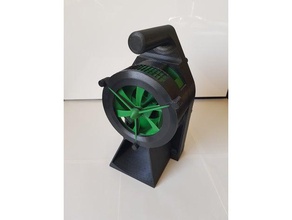 air raid siren - hand crank version 3 so fits printer 3d printing 3d print model - Mito3D
