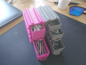 another stackable box organizer containers 3d print model - Mito3D
