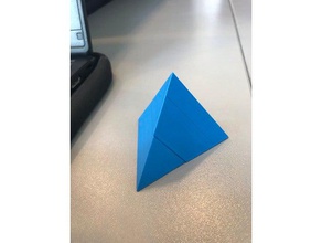 3d pirâmide quebra-cabeça 2 peças quebra-cabeças Quebra-cabeça 3d print model - Mito3D
