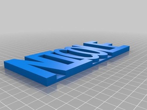 nicole decor name tag 3d print model - Mito3D