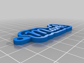 la mia chiave personalizzata catena - mark i portachiavi su misura 3d print model - Mito3D