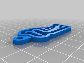 la mia chiave personalizzata catena - niani i portachiavi su misura 3d print model - Mito3D