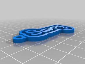 la mia chiave personalizzata catena - savvy i portachiavi su misura 3d print model - Mito3D