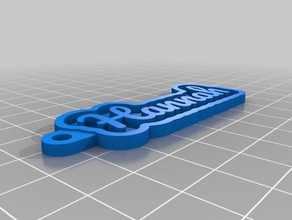la mia chiave personalizzata catena - hannah i portachiavi su misura 3d print model - Mito3D