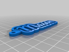 la mia chiave personalizzata catena - mason i portachiavi su misura 3d print model - Mito3D