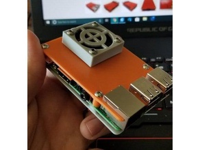 slim raspberry pi 3 ventole per case montaggio La stampa 3d 3d print model - Mito3D
