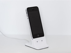 iphone 5 se minima dock senza caso telefono cellulare art bella di ricarica per stand minimo minimalista semplice 3d print model - Mito3D