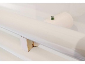 towel rail bracket bathroom fixation mount mounting s che-serviettes tubular 3d print model - Mito3D