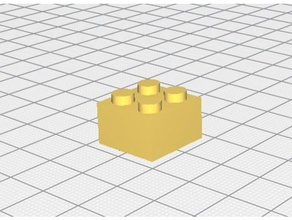 brique lego 2x2 3d-drucken 3d print model - Mito3D