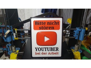 youtuber bei der arbeit art youtube bouton de lecture 3d print model - Mito3D