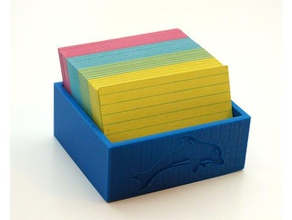 memo bureau de la boîte carte dolphin note service memobox le bloc-notes organisateur 3d print model - Mito3D