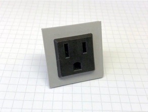 snap power outlet socket electronics electrical fusion 360 3d print model - Mito3D