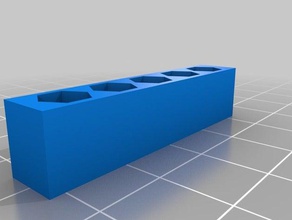 bit holder 5 posti 6 2 mm tool holders & boxes customized 3d print model - Mito3D