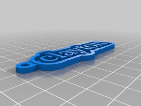 clayton key chain keychains customized 3d print model - Mito3D