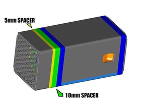 spacers wt-lc 80mm fan latching case re-arm + ramps 3d printer accessories enclosure 3d print model - Mito3D