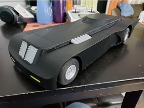 batmobile ouvrir rc corps jantes r c véhicules animées série d'animation de batman animé openrc f1 3d print model - Mito3D
