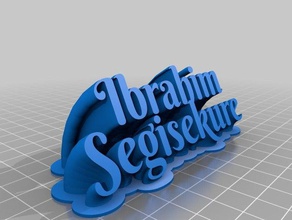 ibrahim placa com o nome office personalizado 3d print model - Mito3D