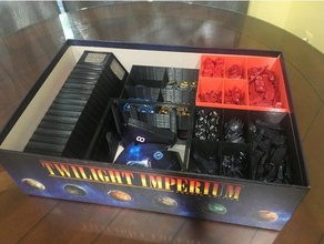 twilight imperium 4th edition all components sleeved cards toy & game accessories baordgameinserts boardgames boardgame inserts board ti4 4 3d print model - Mito3D