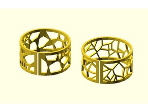 voronoi-Armband Mathe-Kunst 2d-3d - Armband Schmuck math voronoi tragbar 3d print model - Mito3D