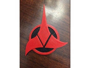 klingon emblema os acessórios insígnia de crachá star trek 3d print model - Mito3D