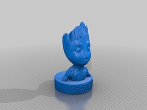 groot planter stand art baby do not want flower pot no more groots 3d print model - Mito3D