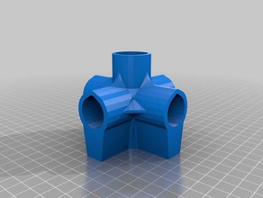 remixed pvc cross no support glue needed pipe 3d print model - Mito3D