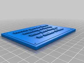 never plaque signs & logos custom quote quotes 3d print model - Mito3D