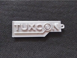 tuxcon keychain keychains linux logo 3d print model - Mito3D