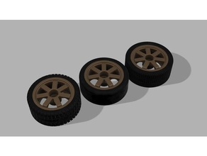 1 10 scale vehicle tires flexible filament r c vehicles 3d print model - Mito3D