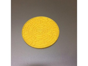 labyrinth coin code 3d print model - Mito3D