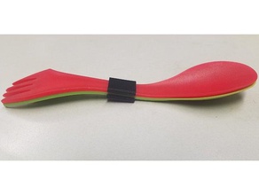 camping spork foon clip sport & outdoors 3d print model - Mito3D