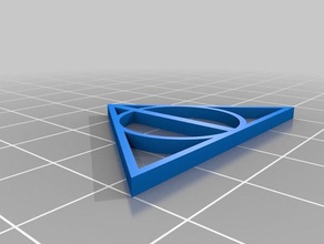deathly hallows sign 3d print model - Mito3D