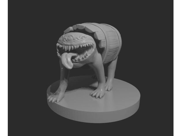barrel mimic dog games 3D print model - Mito3D