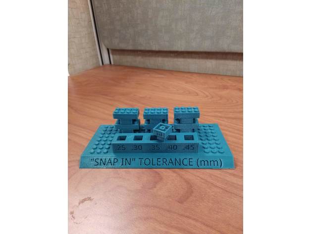 3d printing terminology - snap-in tolerance lego plate display 3D print model - Mito3D