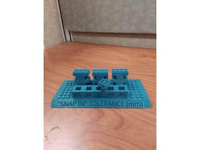 3d printing terminology - snap-in tolerance lego plate display 3d print model - Mito3D