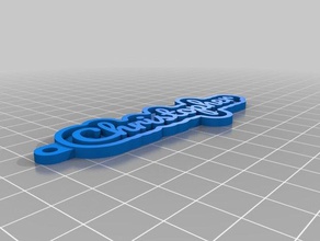 christopher keychains customized 3d print model - Mito3D
