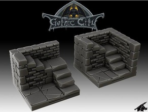 dungeon stairs join our patreon buildings & structures 3d print model - Mito3D